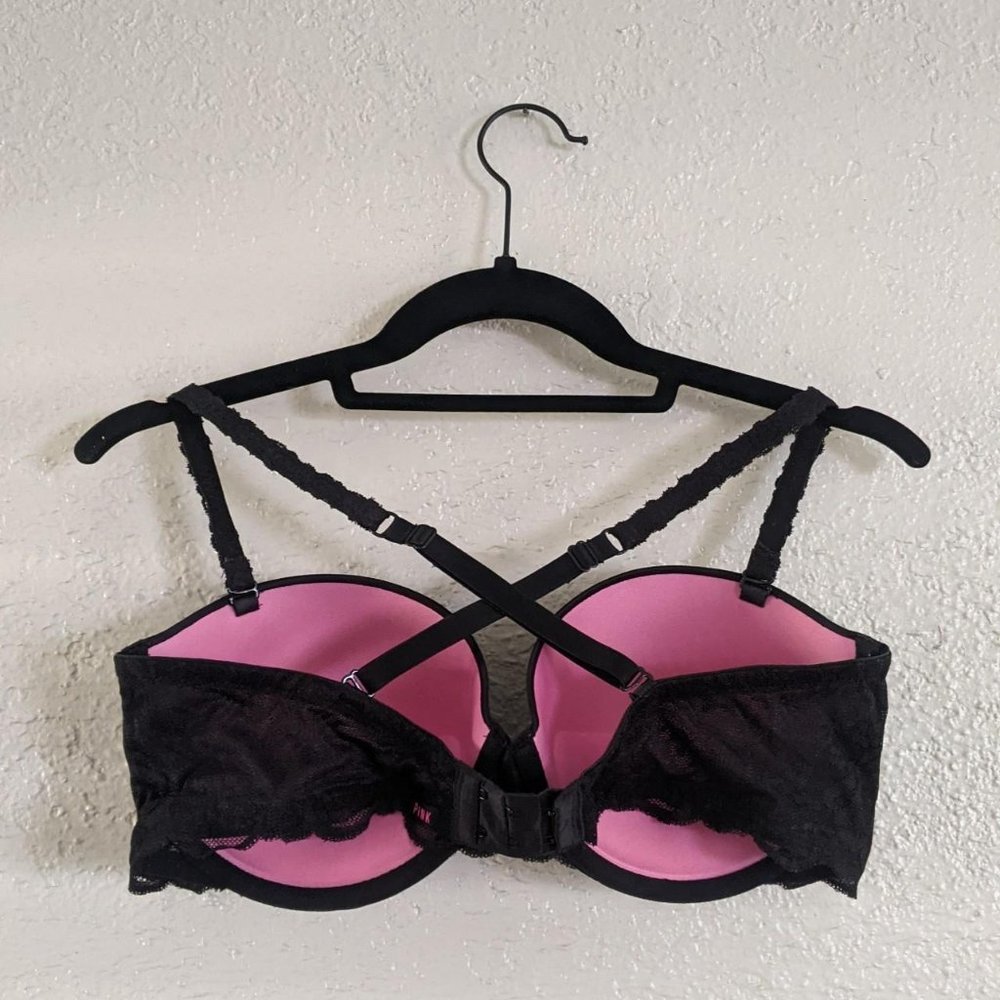 Victoria's Secret PINK · Women's Black & Pink Bra 36D